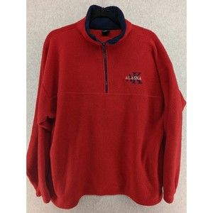 Alaska 1/4 zip red pullover Size M, Men's Made in USA